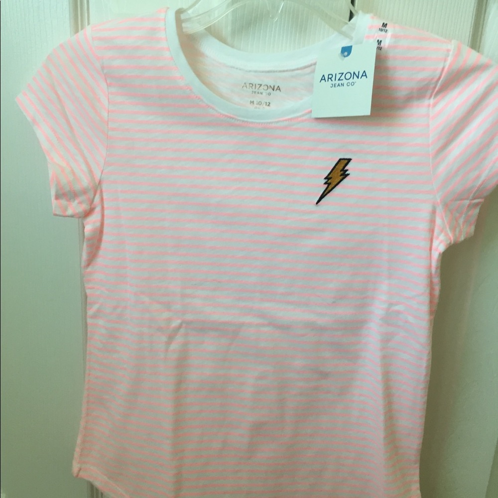 White and pink striped shirt